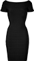 Herve-Leger-Black-Off-the-Shoulder-Bandage-Dress